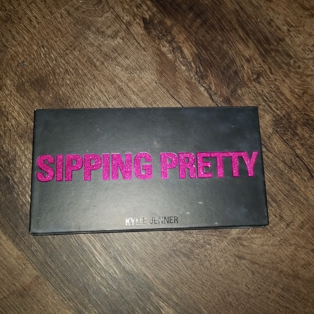 Kylie Sipping Pretty Palette Birthday